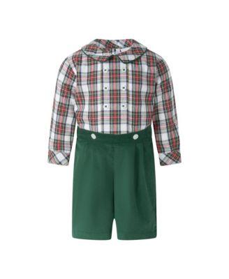 Boys' Ivory Tartan Cord Set - Little Kid by RACHEL RILEY