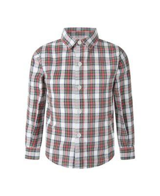 Boys' Ivory Tartan Shirt - Little Kid by RACHEL RILEY