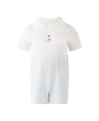 Boys' Pima Sailboat Embroidered Babysuit - Baby by RACHEL RILEY