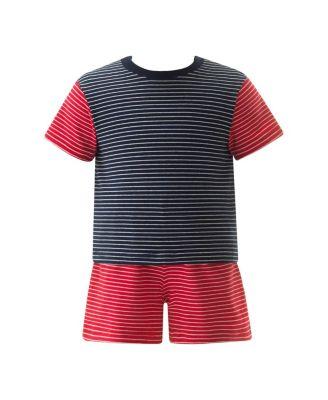 Boys' Stripe Jersey Top and Short Set - Little Kid by RACHEL RILEY