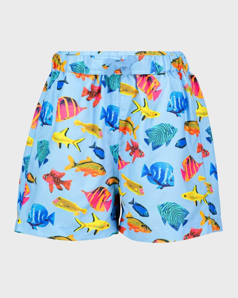 Boy's Tropical Fish Swim Shorts, Size 2-10 by RACHEL RILEY