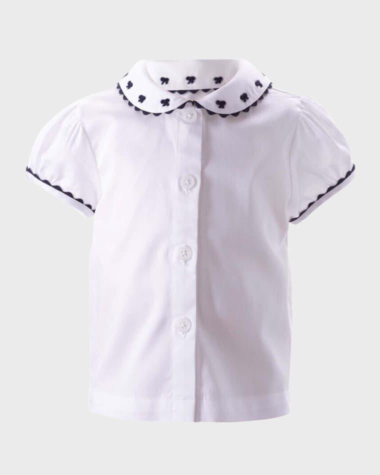 Girl's Bow Embroidered Blouse, Size 6M-24 by RACHEL RILEY