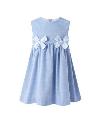 Girl's Chambray Bow Dress - Little Kid by RACHEL RILEY