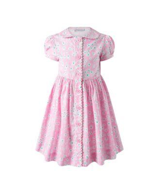 Girls' Daisy Button-Front Dress - Little Kid by RACHEL RILEY