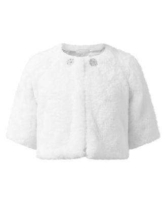 Girls' Diamonte Faux Fur Jacket - Little Kid by RACHEL RILEY