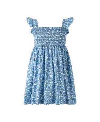 Girls' Ditsy Daisy Ruched Dress - Little Kid by RACHEL RILEY