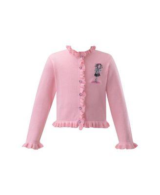 Girls' Eloise Pink Embroidered Cardigan - Baby by RACHEL RILEY