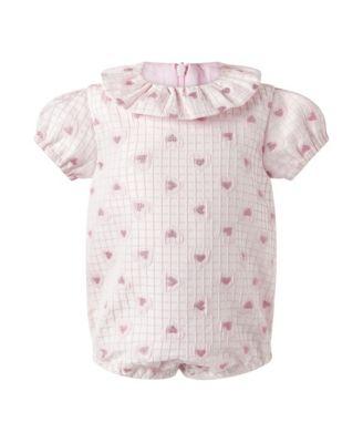 Girls' Heart Check Damask Bubble Romper - Baby by RACHEL RILEY