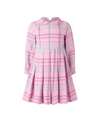 Girls' Pink Check Pleated Dress - Little Kid by RACHEL RILEY
