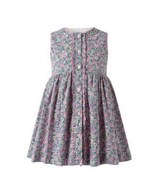 Girls' Scalloped Floral Button-Front Dress - Little Kid by RACHEL RILEY
