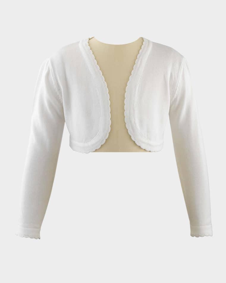 Girl's Scalloped Trim Bolero, Size 2-10 by RACHEL RILEY