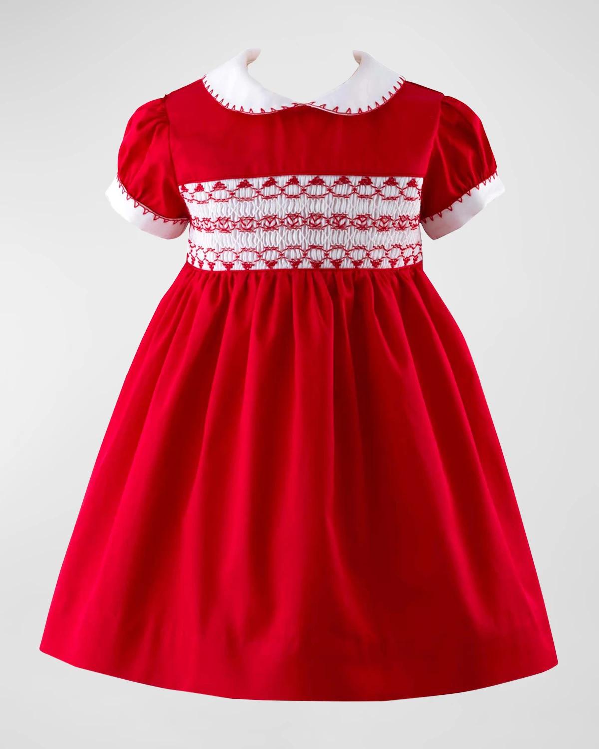 Girl's Smocked Festive Dress W/ Bloomers, Size 6M-24M by RACHEL RILEY