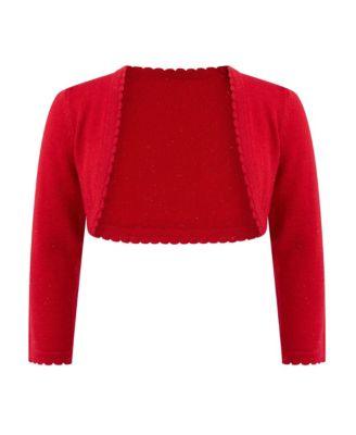 Girls' Sparkle Scalloped Bolero Sweater - Little Kid by RACHEL RILEY
