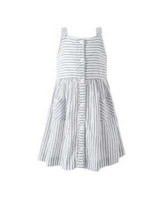 Girls' Stripe Button-front Dress - Little Kid by RACHEL RILEY