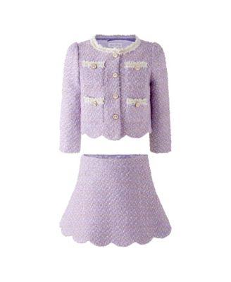 Girls' Tweed Scalloped Skirt Set - Little Kid by RACHEL RILEY