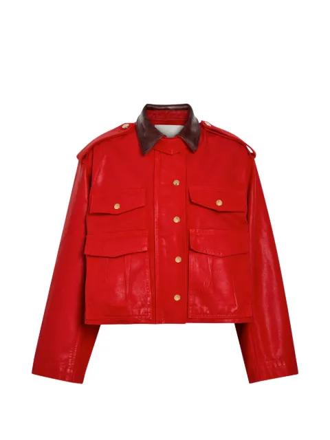 contrasting-collar flap-pocket jacket by RADO