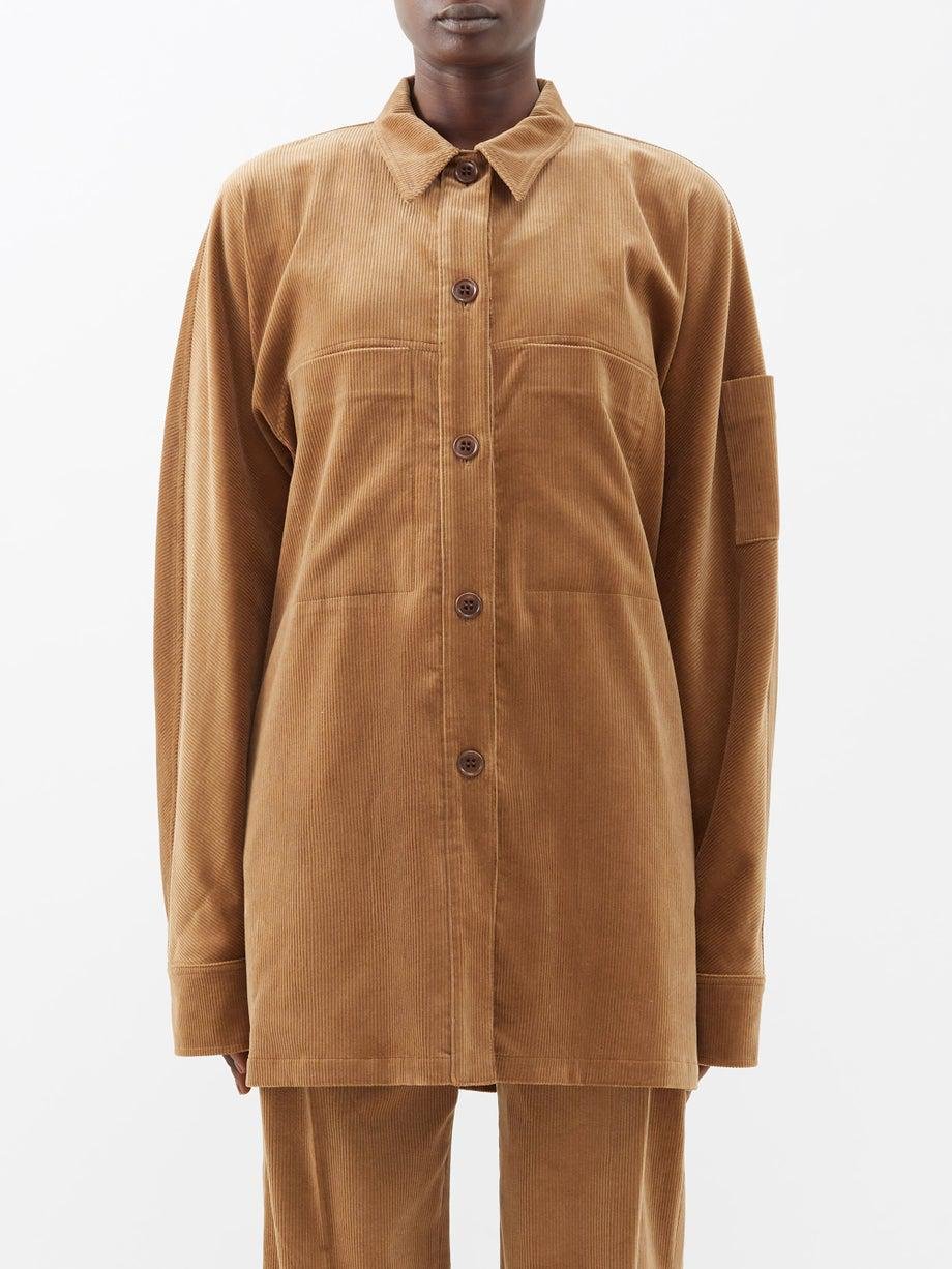 Cotton and cashmere-blend corduroy overshirt by RAEY