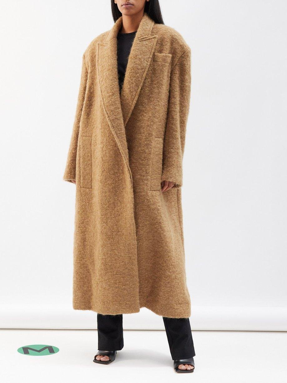 Oversized mohair and wool-blend overcoat by RAEY
