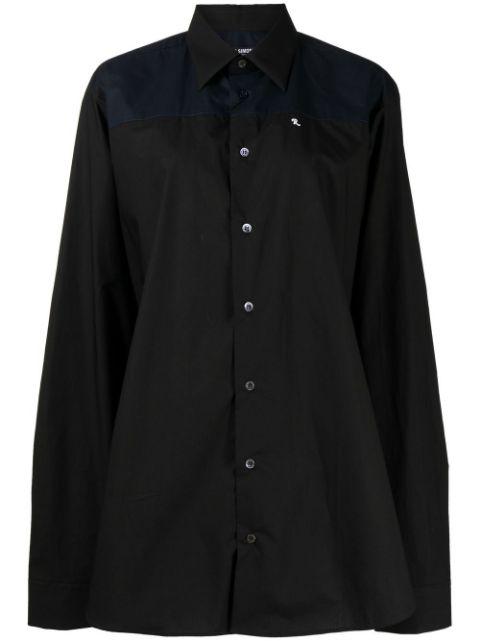Embroidered lettering cotton shirt by RAF SIMONS