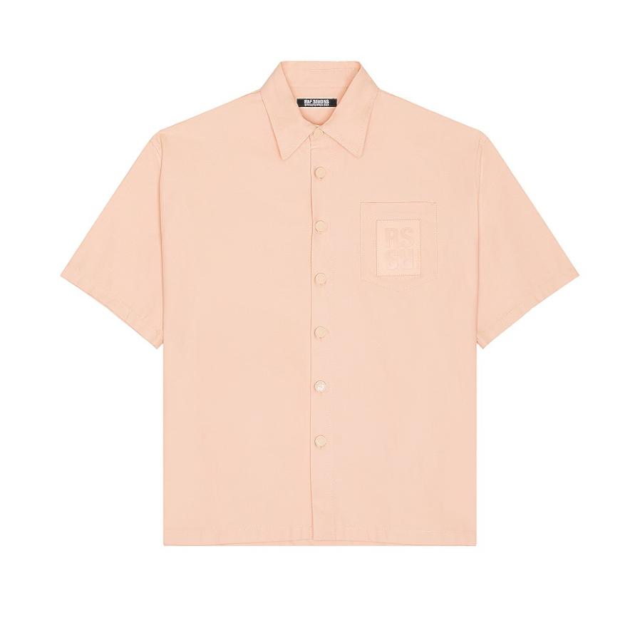 RAF SIMONS - Oversized S/S Denim Shirt - Peach by RAF SIMONS