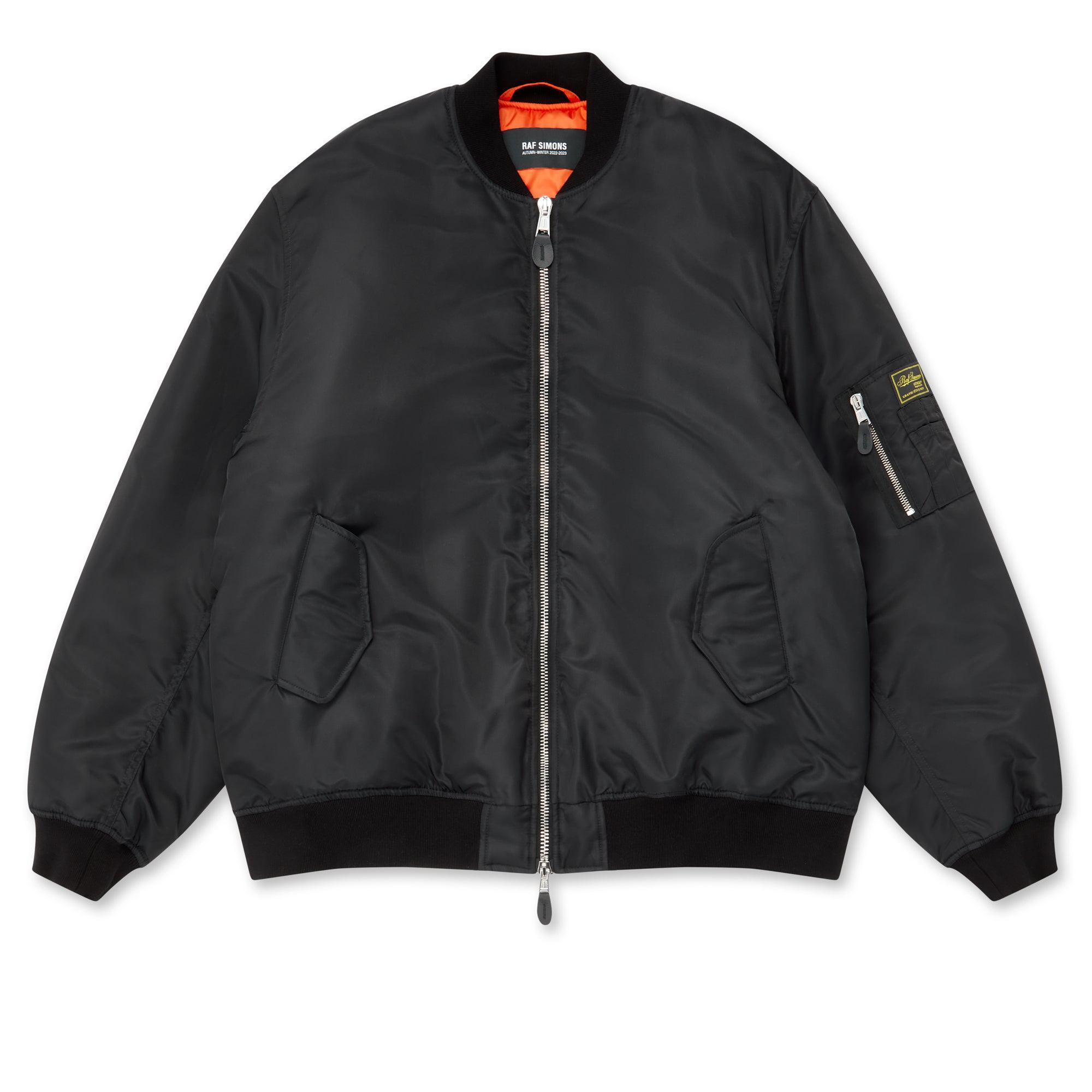 Raf Simons - Men’s Classic Bomber Detached Print - (Black) by RAF SIMONS