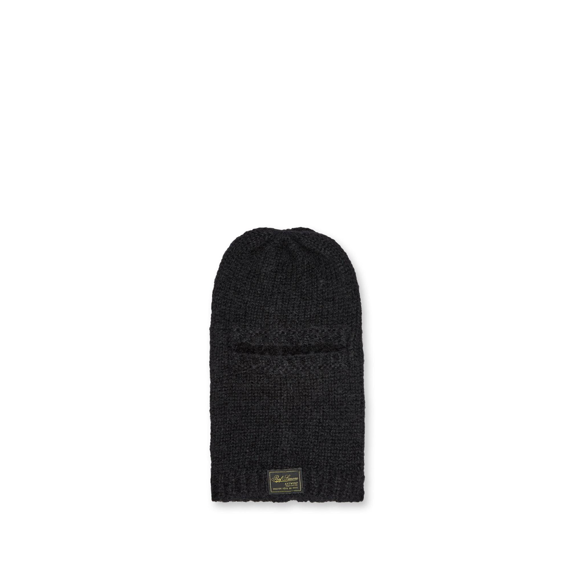 Raf Simons - Men’s Mohair Balaclava - (Black) by RAF SIMONS