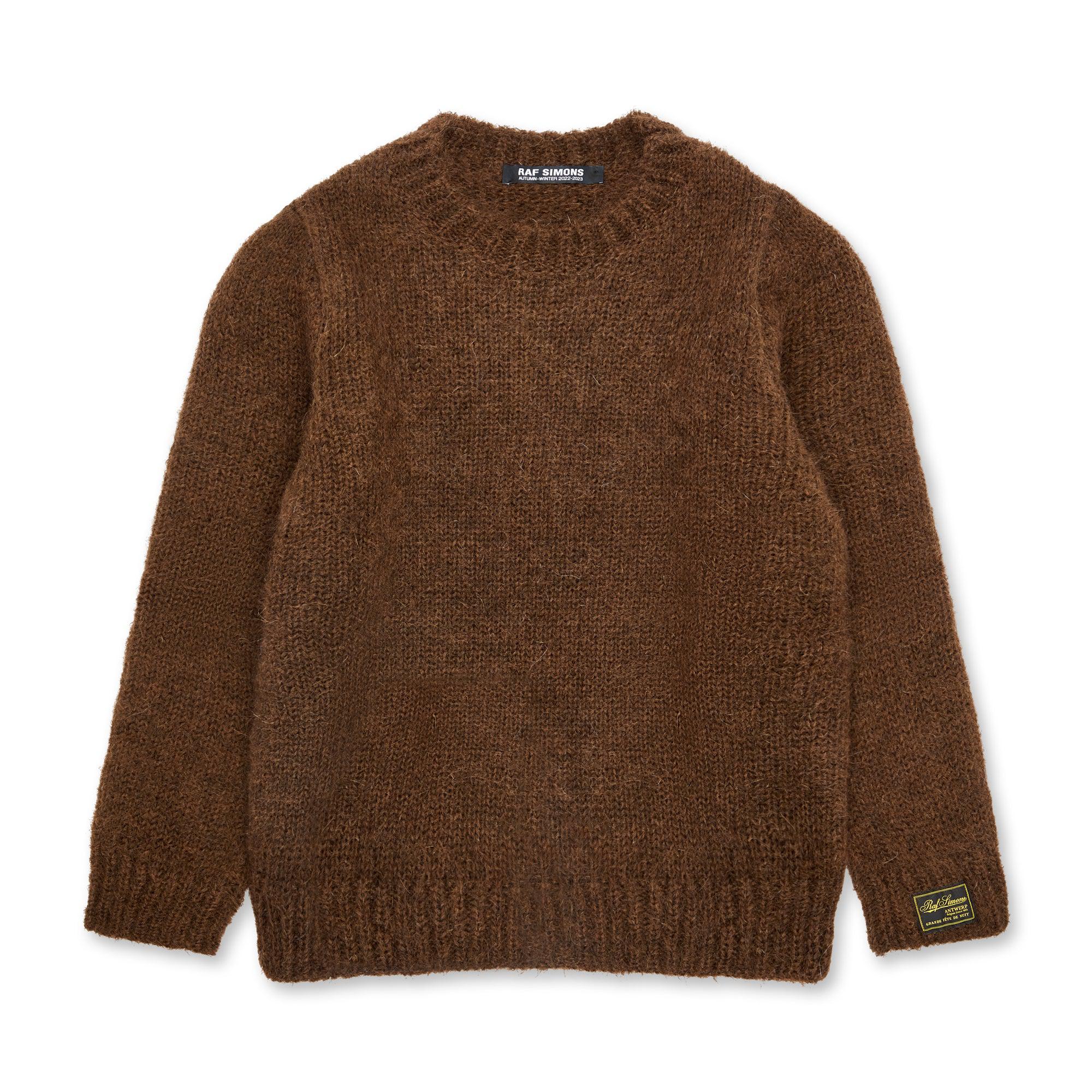 Raf Simons - Men’s Uni Roundneck Sweater - (Brown) by RAF SIMONS