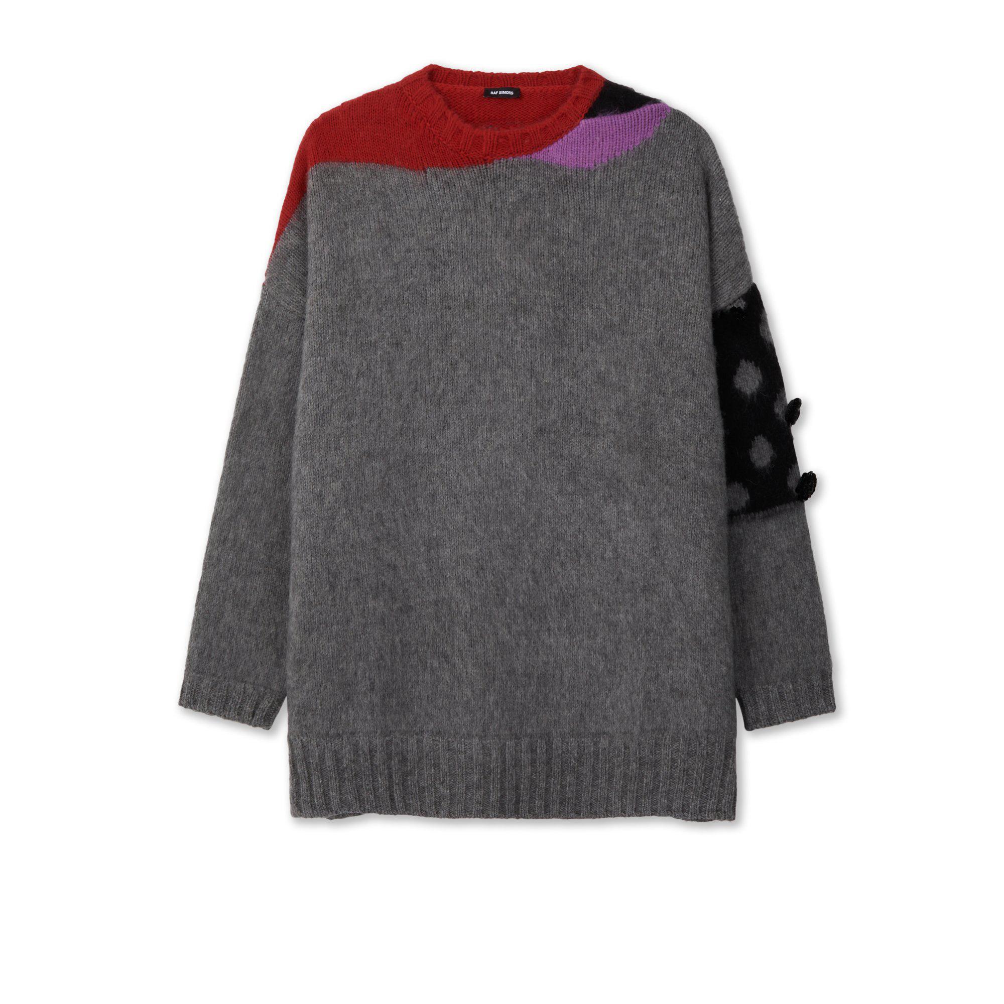 Raf Simons - Unisex Oversized Knit Sweater - (Grey) by RAF SIMONS