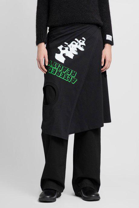 Raf Simons Women'S Black Altered Reality Wrap Skirt by RAF SIMONS