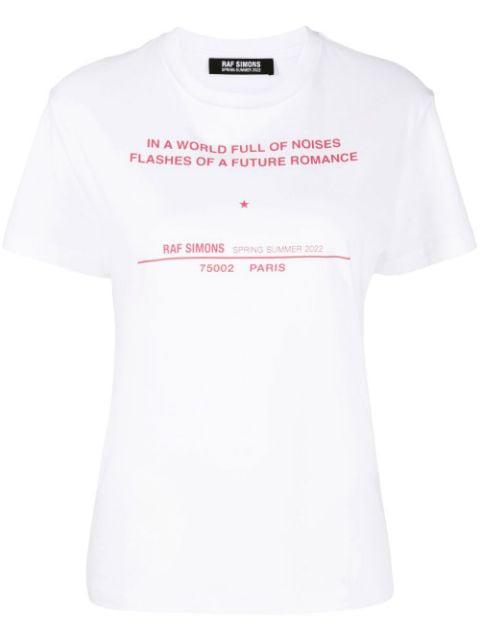 Tour-print short-sleeve T-shirt by RAF SIMONS