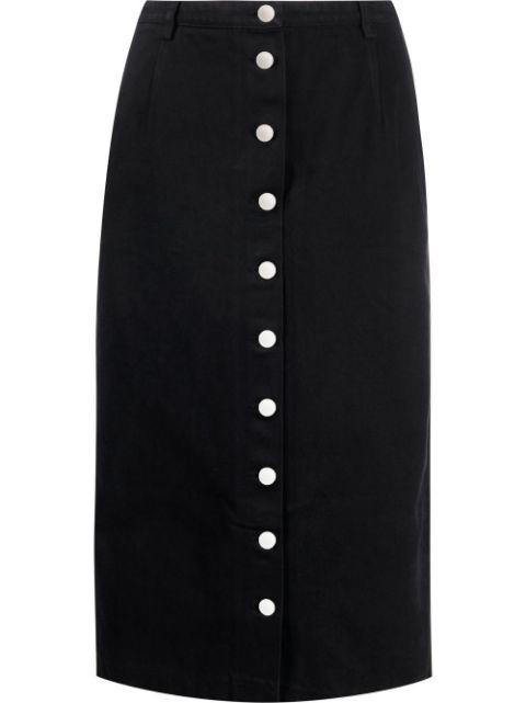 button-down midi skirt by RAF SIMONS