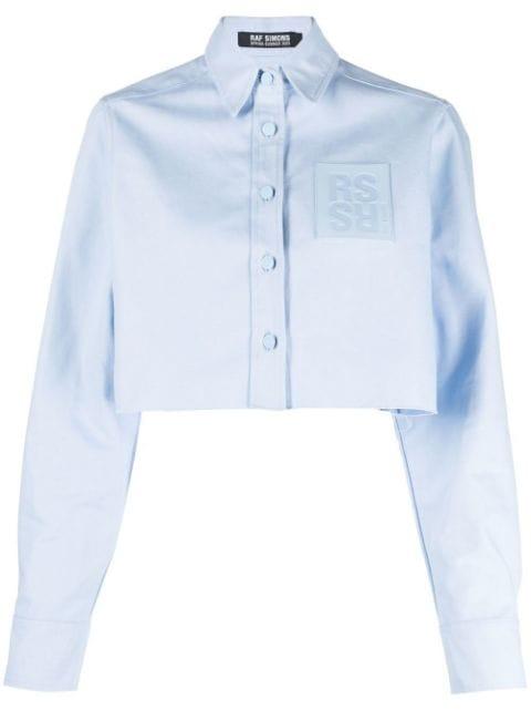cropped cotton shirt by RAF SIMONS