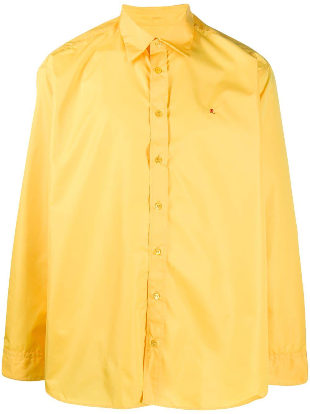 embroidered logo buttoned shirt by RAF SIMONS