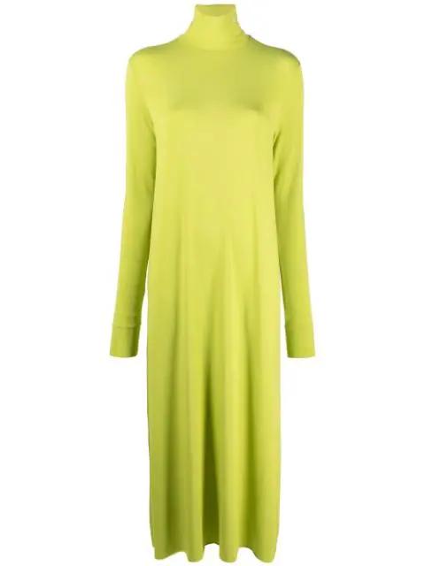 high-neck midi dress by RAF SIMONS