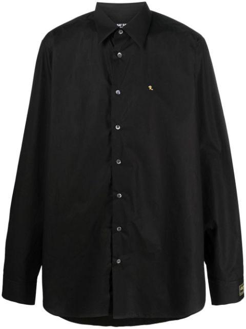 logo-embroidered long-sleeve shirt by RAF SIMONS