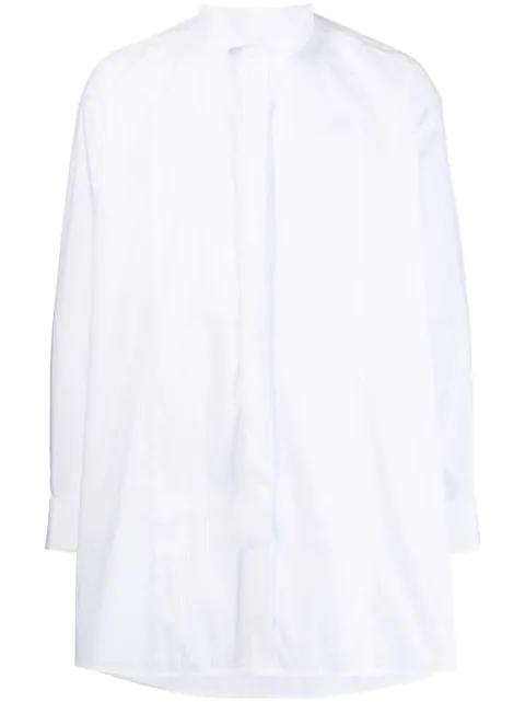 logo-patch button-up shirt by RAF SIMONS