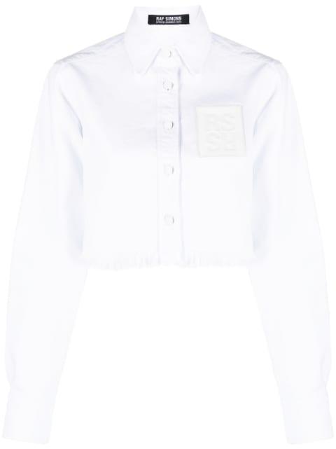 logo-patch cropped shirt by RAF SIMONS