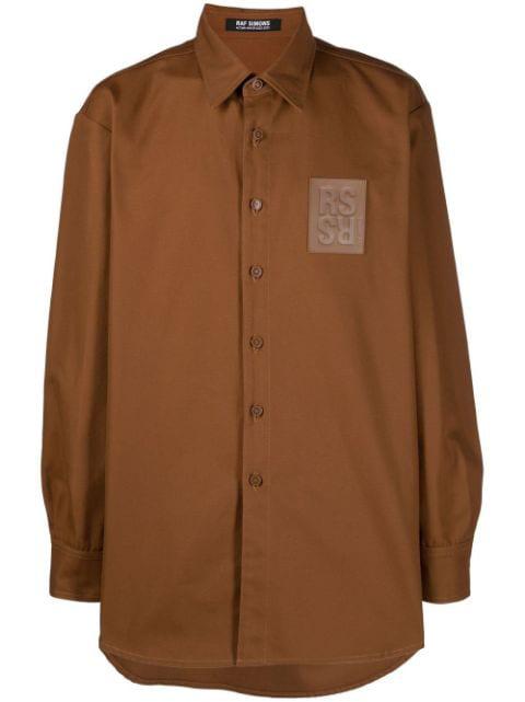 logo-patch shirt by RAF SIMONS