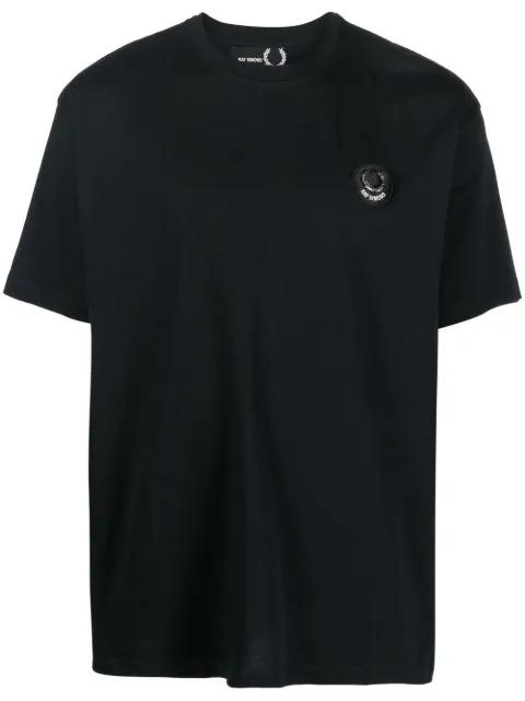 logo-patch short-sleeved T-shirt by RAF SIMONS logo-patch short-sleeved T-shirt by RAF SIMONS