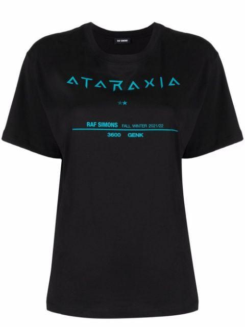 logo-print short-sleeved T-shirt by RAF SIMONS