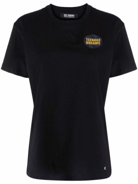patch-detail cotton T-Shirt by RAF SIMONS