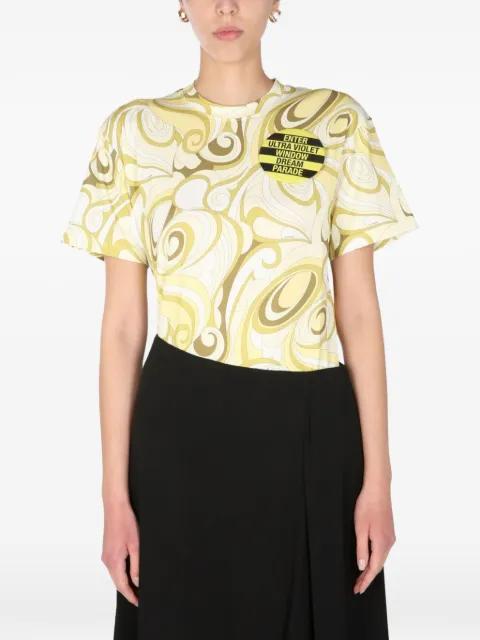 patterned crew neck T-shirt by RAF SIMONS