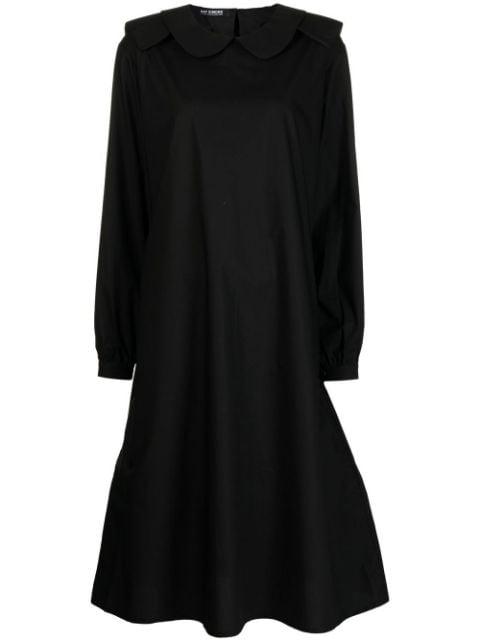 rounded-collar midi dress by RAF SIMONS