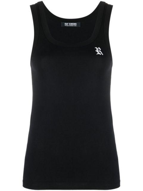 scoop-neck sleeveless top by RAF SIMONS