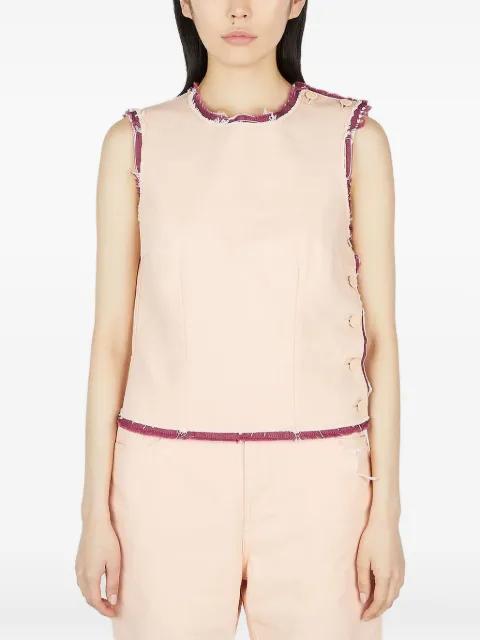 sleeveless frayed top by RAF SIMONS