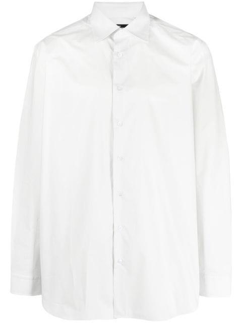 slogan-print button-up shirt by RAF SIMONS