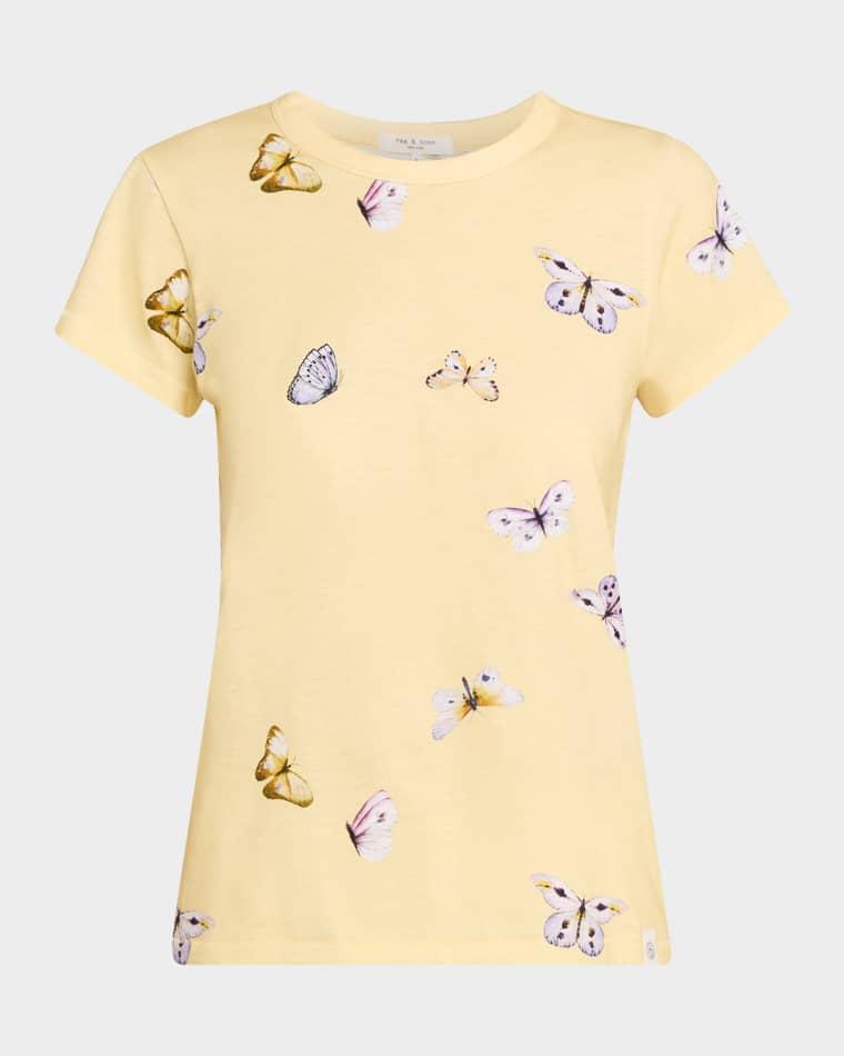 All-Over Butterfly Graphic Tee by RAG&BONE