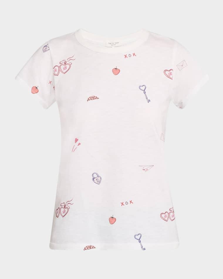 All-Over Valentines Graphic Tee by RAG&BONE