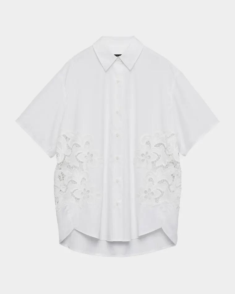 Amy Short-Sleeve Lace Shirt by RAG&BONE