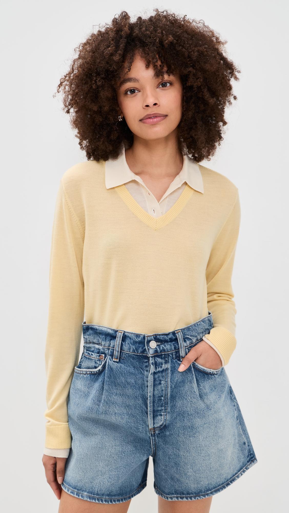 Anne Long Sleeve Polo Sweater by RAG&BONE